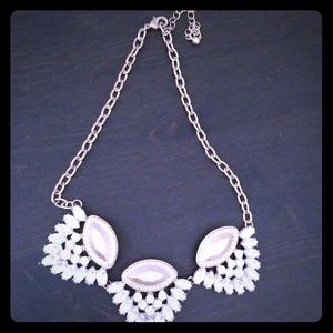 3 prong necklace with jewels